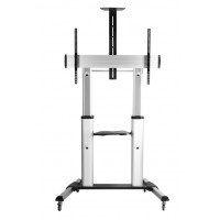 QTL04-610TW: Extra Large, Aluminium Mobile TV Cart / Video Conferencing Trolley with 100kg weight loading